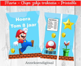 Mario chips traktatie zakje