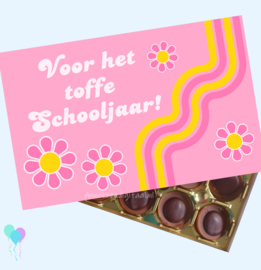 Toffifee wikkel Retro roze Juf