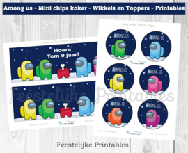 Among us Mini Pringles Wikkels