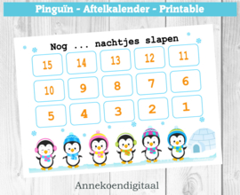 Aftelkalender Pinguïn