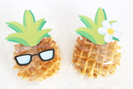 Ananas wafel traktatie GRATIS printable