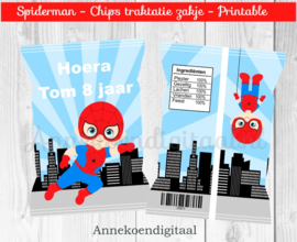 Spiderman chips traktatie zakje