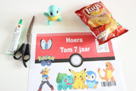 Pokemon chips traktatie zakje