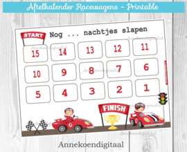 Aftelkalender Racewagens