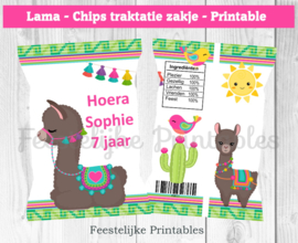 Lama chips traktatie zakje