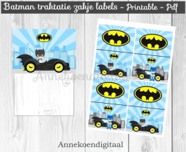 Batman traktatie zakje label