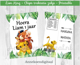 Lion King chips traktatie zakje