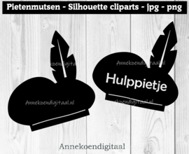 Pietenmutsen silhouette cliparts