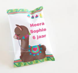 Lama chips traktatie zakje