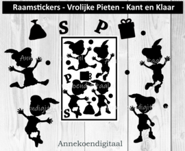 Raamsticker Vrolijke Pieten