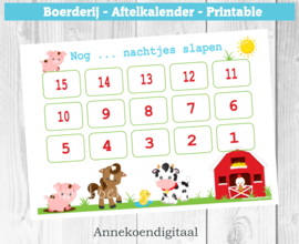 Boerderij aftelkalender