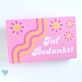 Toffifee wikkel Retro roze Juf