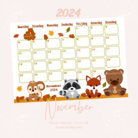 2024 - 2025 Schoolkalender Serie Kawaii