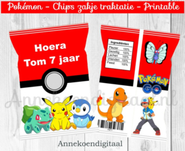 Pokemon chips traktatie zakje