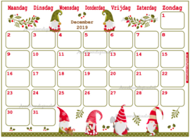 December 2019 kalender serie Mix en Match