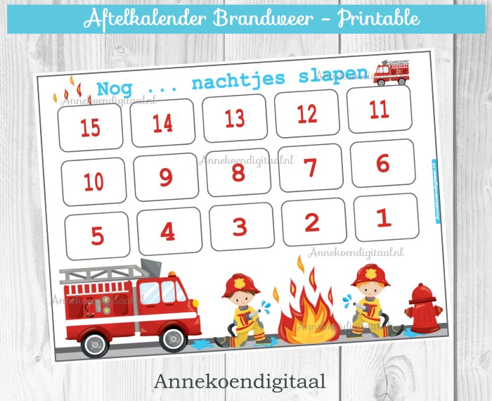 Aftelkalender Brandweer