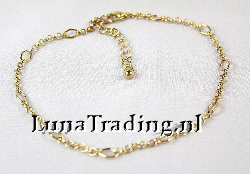 Arbeid Zakenman Uitbreiden Enkelbandje goud ( 3 stuks ) | Enkelbandjes | Luna Trading, sieraden  groothandel.