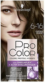 SCHWARZKOPF PRO COLOR  6-16 Asbruin/chatain cendré