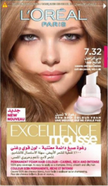 L'Oréal Excellence Mousse 7.32 Caramel licht bruin