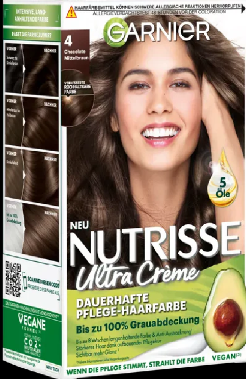 Garnier Nutrisse Crème Haarverf 4 Middenbruin/chocolate mittelbraun