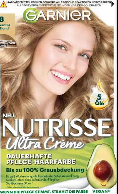 Garnier Nutrisse Crème Haarverf 8 lichtblond/Vanilla blond