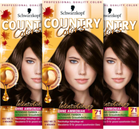 Schwarzkopf Country Colors 71 Cacao donker goudbruin