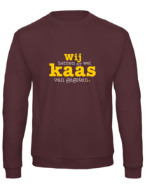 SWEATER WIJ HEBBEN ER WEL KAAS VAN GEGETEN