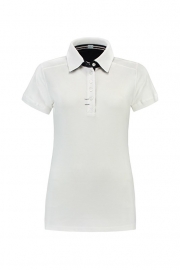 POLO ELASTHAN WHITE-DARK NAVY