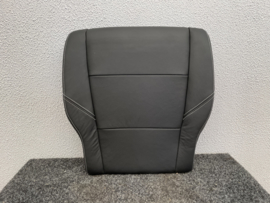 Zwart leer witte stiksels
