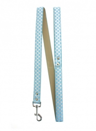 Blue Silver polka Dot Halsband met Lijn