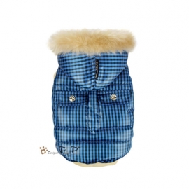 Pretty Pet Classic Check blauw jas