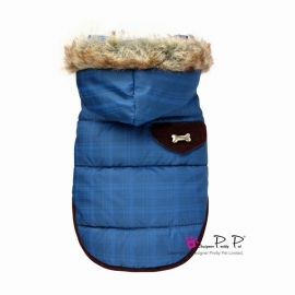 Pretty Pet Chequered Hooded blauw