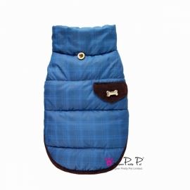 Pretty Pet Chequered Hooded blauw