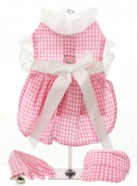 Pink Gingham Harnas Dress