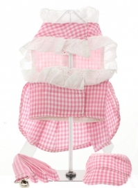 Pink Gingham Harnas Dress