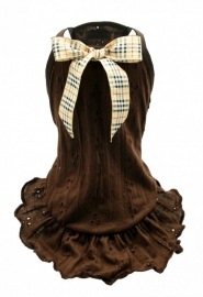 Chocolate brown eyelet dress