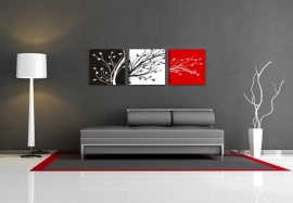 Boom Zwart Wit Rood