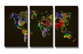 Wereldkaart Colors 2