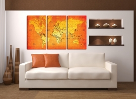 Wereldkaart Oranje