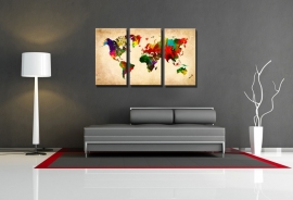 Wereldkaart Colors