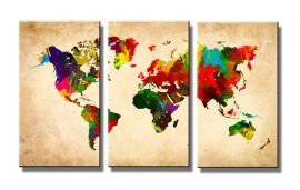 Wereldkaart Colors