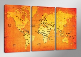 Wereldkaart Oranje