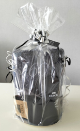 Cadeaupakket heren zwart grijs 60 jaar verjaardag