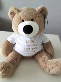 Knuffel beer soft beige/ geboorte / verjaardag / met naam geborduurd