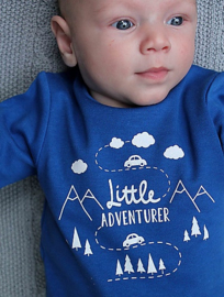 Baby/peuter kobaltblauwe longsleeve Ducky Beau maat 86 'little adventurer'