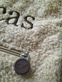 Rugzakje Teddystof beige met geborduurde naam