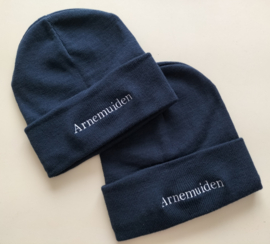 Geborduurde muts zwart Arnemuiden