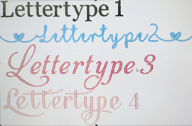 Lettertypes 1 t/m 4