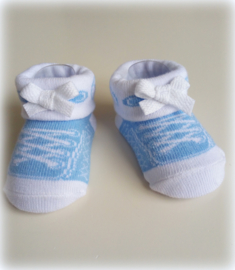 babysokjes stoere sneackersokjes blauw/licht blauw/donkerblauw 0 - 6 mnd.