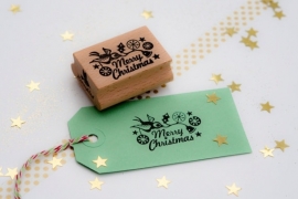 Stempel Merry Christmas Bird